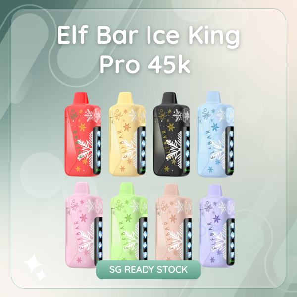 Elf Bar Ice King Pro 45k disposable vape device with 5 level adjustable ice control switch