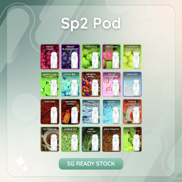 SP2 Pod refill pack with transparent anti-leak ceramic coil pod design