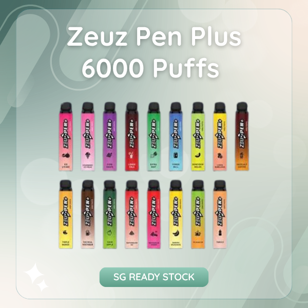 Zeuz Pen 6000 Puffs rechargeable disposable vape pen with sleek ergonomic design