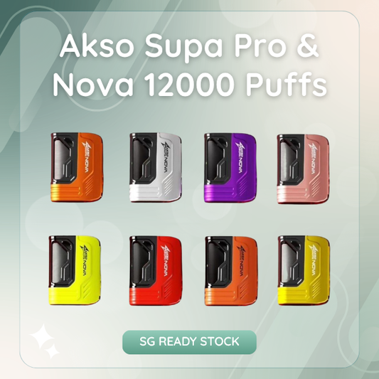 Akso Supa Pro Nova 12000 Puffs closed pod system with smart LED display screen