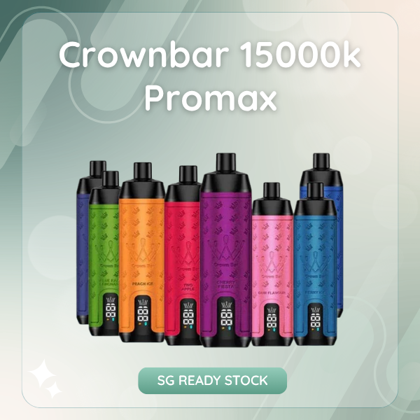 Crownbar 15000 Promax DTL disposable vape with digital smart display screen  