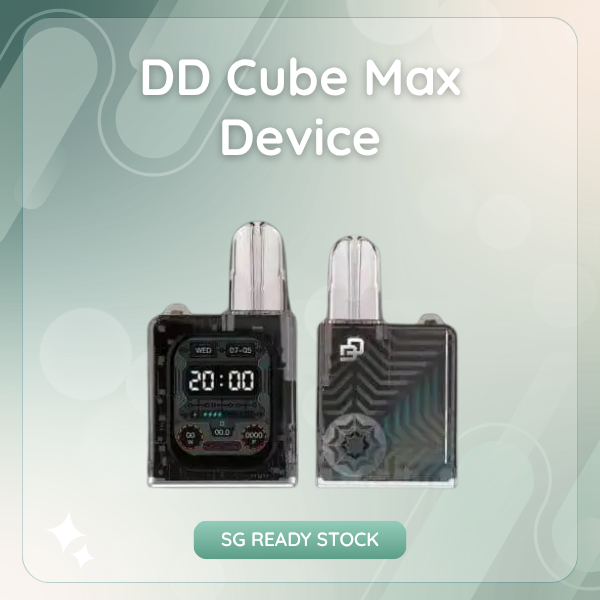 DD Cube Max Device transparent crystal body showcasing internal PCB circuit board and RGB light