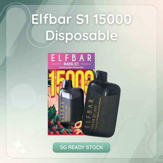 Elf Bar Raya S1 15000 Puffs disposable vape device with smart LED screen
