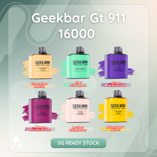 Geek Bar 911 GT 16000 Puffs Racing Edition smart vape device side view