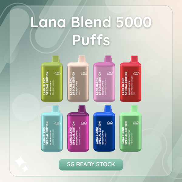 Lana Blend 5000 Puffs disposable vape device with sleek ergonomic finish