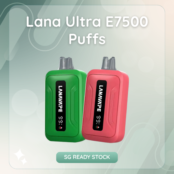 Lana Ultra E7500 Puffs disposable vape device front view with sleek casing