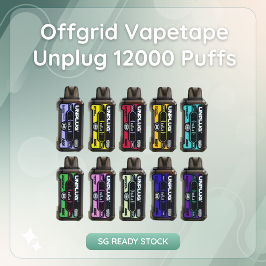 Offgrid Vapetape Unplug 12000 Puffs disposable vape with smart LED screen