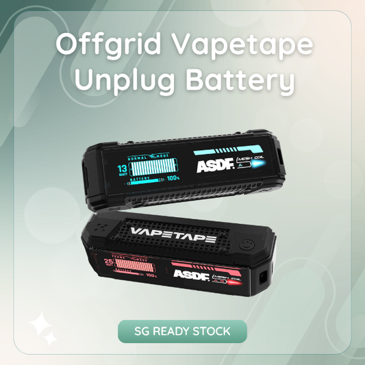 Offgrid Vapetape Unplug Battery device with sleek body and Type-C charging port
