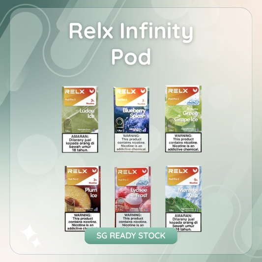 Authentic Relx Infinity Pod pack showing ceramic coil structure and sealed packaging
