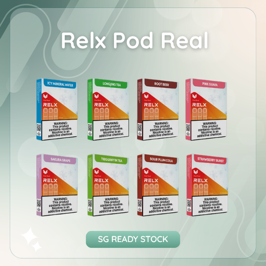 LX Pod Real 3-pack refill box showing transparent e-liquid tank