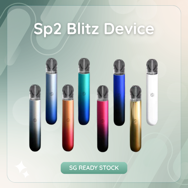 Front view of SP2 Blitz Device showing ergonomic metal body and LED light bar