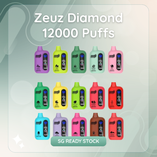 Zeuz Diamond 12000 Puffs disposable vape device featuring ergonomic diamond design