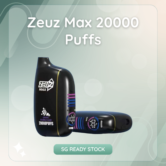 Zeuz Max 20000 Puffs Disposable Vape featuring Smart LED Display Screen  